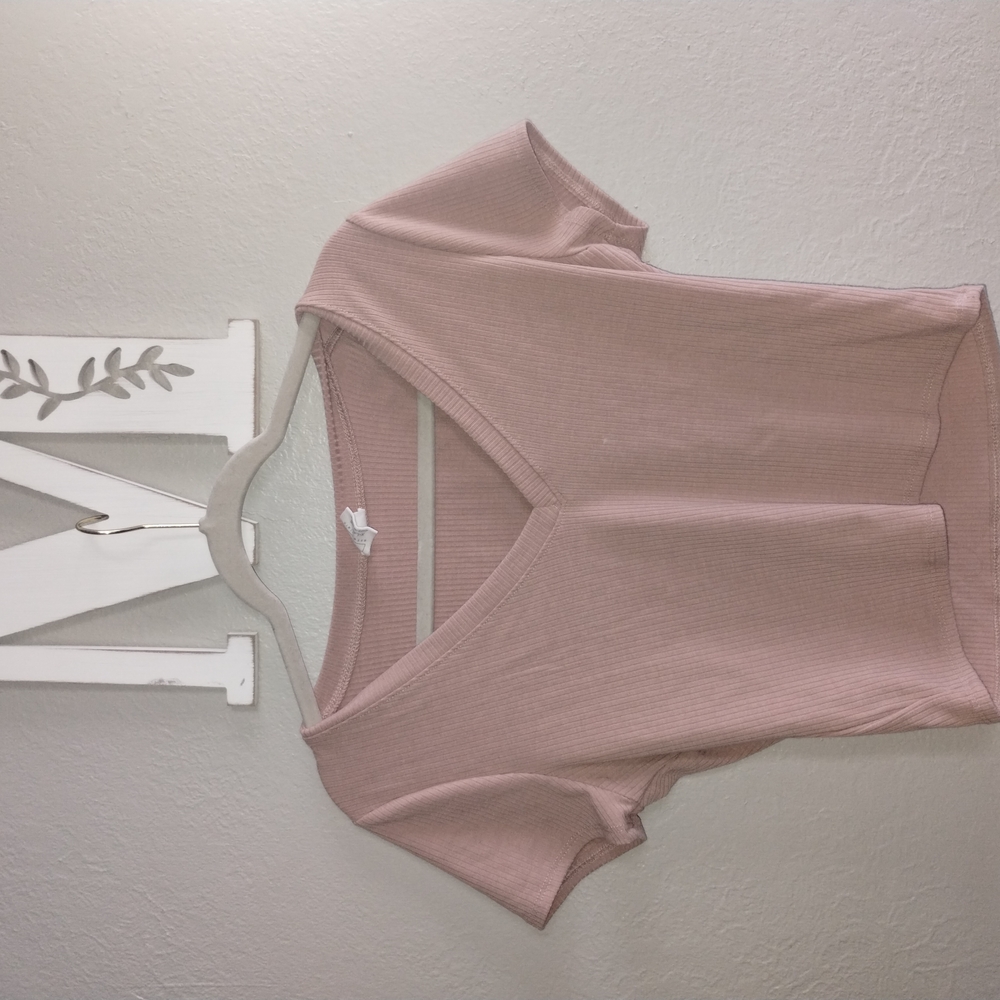 Beige V-Neck Women's Top